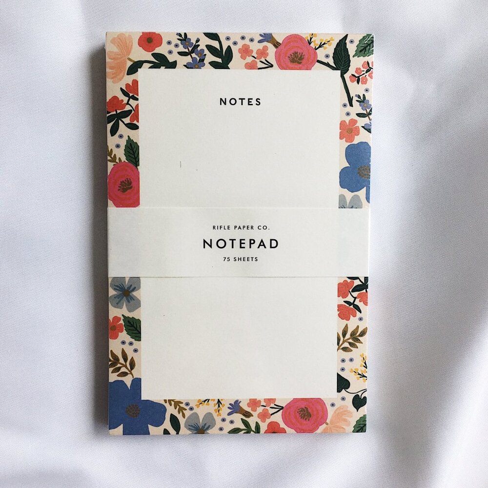 Rifle Paper Co. Wild Rose Blank Notepad